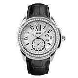 ChenHui Wasserdichte Dame große Zifferblatt mit Diamant Englisch Watch Freizeitmode große Uhr