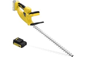 Cordless Hedge Trimmer, PHIWOS Electric Hedge Cutter, 2.0Ah Battery and Charger Included, 510mm Cutting Length, Double Blade Action, Soft Grip Handle (1battery)