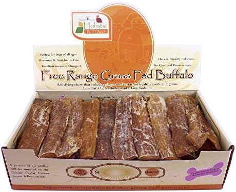 Canine Caviar Buffalo Paddywack Pet Food Dog Chew Treat Digestible 6" Box 50Pc