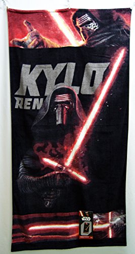 Disney - Offiziell Lizenz - Star Wars - Velour Strandtuch 150 cm x 75 cm - Kylo Ren