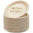 SOSINYA 60 Assiette en bagasse Jetable Rigide biodégradables compostables écologique vaisselle