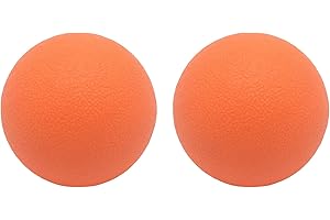 HAPPYSTREAM Hard Lacrosse Massage Ball Pack of 2. Firm Trigger Point Ball for Yoga Physical Therapy Myofascial Release Muscle Relaxer Acupoint Massage