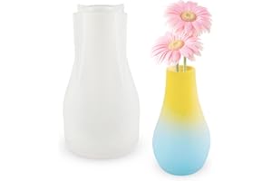 Tuxuzal Jarrón de resina epoxi molde de silicona DIY jarrones moldes de resina, resina epoxi, jarrones de silicona para hacer portalápices, jarrones, botellas de cristal, botellas de almacenamiento y