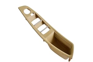 CMQA Griffverkleidung Für BMW 5er Verbesserte Linke Fahrerseite Innere Türgriffverkleidung Beige Schwarz F10 F11 F18 520i 523i 525i 528i 535i Auto Innengriff (Color : Beige-Panel)