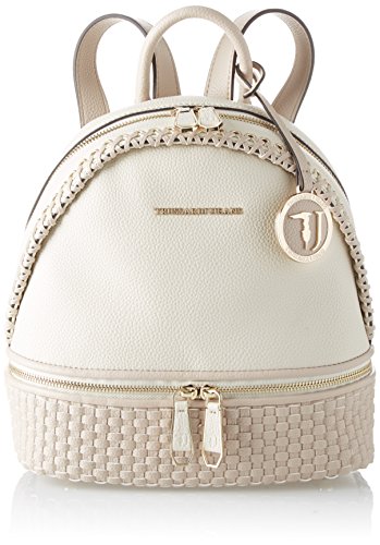 Preisvergleich Produktbild Trussardi Jeans Damen Mimosa Smooth Rucksack, Weiß (Natural), 19x34x26 centimeters