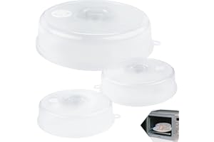 Trois couvercles pour micro-ondes jwtyu un couvercle de 23 cm et deux couvercles de 17 cm Convient pour les micro-ondes Couvercles pour aliments micro-ondes