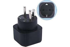 DENTJET Adattatore per Spina da Europa a Danimarca/Groenlandia, Spina Schuko UE Adatta a Presa Danese/Groenlandese, Spina Europea di Tipo E/F (Non per Tipo C/L) a Convertitore di Spina da Tipo K (1 pezzo)