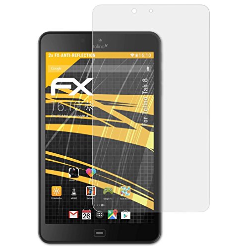 Tolino Tab 8 Displayschutzfolie - 2 x atFoliX FX-Antireflex blendfreie Schutzfolie