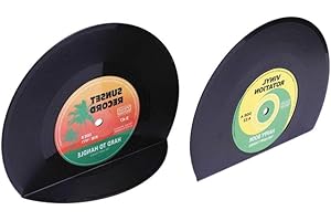 Tenlacum - Sujetalibros de plástico ABS, color negro (1 par)