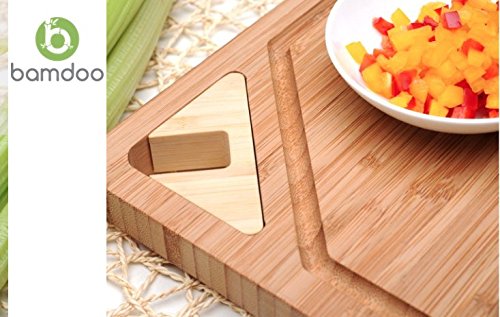 Bambus Schneidebrett mit Halter - 4