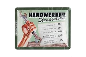 Nostalgic-Art Tabliczka blaszana w stylu retro, 15 x 20 cm, dla rzemieślników – pomysł na prezent dla rzemieślników, z metalu, styl vintage z sentencją