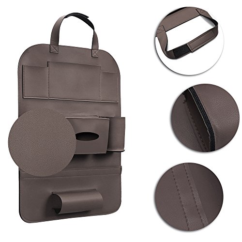 Auto Rücksitz Organizer, Pushingbest Auto Rückenlehnenschutz Autositz Organizer Autositztasche Reisewagensitzbeutel, Kinder Rücksitzschoner Kick-Matten-Schutz passend für die meisten den Autositz, 1pc - 4
