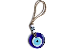 Fokroin Evil Eye, Türkisches Auge, Nazar Boncuk, Türkisches Blaues Auge Glas Anhänger, Glücksbringer, Für Glücksbringer Schmuckherstellung Rückspiegel Balkon Fenster Wohnkultur(5cm)