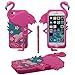 Produktbild 3D Kreativ Tier Flamingo Gestalten Weich Silikon Schutzhülle Handy Hülle Case für Apple iPhone 5 5S 5C iPhone SE mit 1 Stylus-Stift - Hot Pink