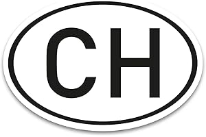 iSecur CH Targa magnetica Svizzera bianco-nero I 17,5 x 11,5 cm DIN standardizzato I auto camion camper auto I obbligatorio al di fuori dell'UE I kfz717