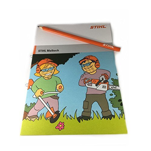 Preisvergleich Produktbild Stihl Malbuch, Malheft A4 + Stihl Schreiner Bleistift
