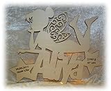 Schlummerlicht24 Nachtlicht "Fee Lampe", Geschenk mit individuellem Namen und Daten, ideal als Geschenk zur Taufe Geburt oder Pullerparty für das Kinderzimmer, handgemacht für Mädchen und Jungen