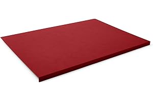 Eglooh - Talia - Sottomano Scrivania Ufficio in Cuoio Rosso Vivo cm 90x60 - Design Moderno, Resistente Struttura in Acciaio con Profilo a L, Fondo Antiscivolo - Made in Italy