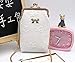 Produktbild WLQNAME Damen Tasche, Mini tragbare vertikale Handytasche, Mode eine Schulter geschlungen Spitze Tasche (Farbe : White, Größe : 18 * 10.5 * 4cm)