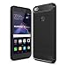Produktbild Huawei P8 Lite 2017 Hülle Schwarz , TUTUWEN Luxus Silikon Handyhülle Schutzhülle TPU Case Backcover Bumper Slimcase Etui Tasche für Huawei P8 Lite 2017 5.2"