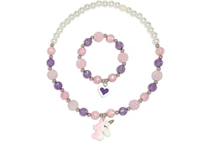 NLR FUN NLR Kids Necklace and Bracelet Set, Colorful Jewellery Set for Little Girls, Great Costume Jewelry and Gift Choice for Children