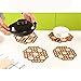 Pack of 4 Natural Bamboo Place Mats, Dining Mat, Decoration for Table, Heat Insulation (21CM Circumference) By Kurtzy™ RS.366.00