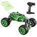 Produktbild Virhuck 1:10 RC Auto 2.4GHz, 4WD Hoch-Geschwindigkeit Rennwagen mit 2 Stück Batterien, doppelseitigen Flip RC Car, 2 Seitiger Kunststück Fahrzeug Geländewagen, Rock Crawler, Buggy Hobby Car-Hellgrün