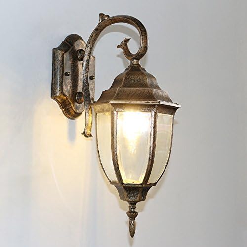 GYUHANLT European retro LED garden, 025 Outdoor Wall Light Lantern Stainless Steel Spot Light Garden Waterproof Lamp