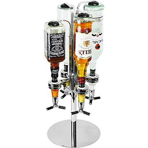 4 Flasche Getränk Ständer Drink Wine Spender Solo Optic Spirit Drinkware Set - 2