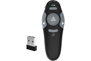 CVMGO Wireless Presentation Clickers, Infrared Pointer Office PPT Remote Control Clicker Presenter Flip Pen 2.4GHz USB Slide Advancer for PowerPoint Keynote Windows Mac PC 30 Meter Operating Range