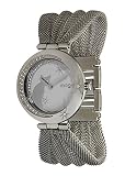 Moog Paris Lucille Damen Uhr mit Weißem Zifferblatt, Swarovski Elements & Silbernem Armband aus Edelstahl - M44914-002