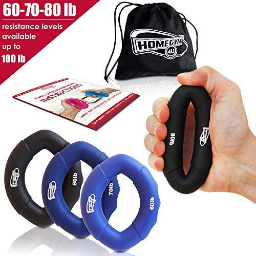 HG4U Entrenador de músculos de Mano, Muñeca, Dedos, Antebrazo - Fuerza de Agarre - Aparato para Ejercicios Musculares y Fortalecedor - Rehabilitación, Terapia, Alivia artritis y artrosis (27-36kg)