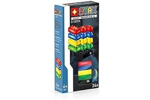 STAX Stax_LS-S12016 STAX Beginner Plus, kompatibel mit dem STAX System und allen bekannten Bausteinmarken, 24 Stax in verschiedenen Farben und Formaten und Mobile Power Brick