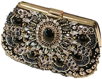 GSHGAWomens Clutch Bags Evening Bags Chain Bag Diamond Bag Stitching Beads,Mediumsize