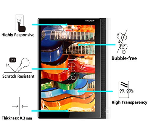 Lenovo Yoga Tab 3 Plus / Lenovo Yoga Tab 3 Pro 10.1 Zoll Panzerglas Schutzfolie, iVoler® Panzerglasfolie folie Displayschutzfolie Hartglas Gehärtetem Glas DisplayPanzerglas Schutzfolie Displayschutz Tempered Glass Screen Protector für Lenovo Yoga Tab 3 Plus / Lenovo Yoga Tab 3 Pro 10.1 Zoll – 0,3mm Dünn, 9H Härtegrad, 2.5D Abgerundete Kanten – [Kratzfest][Hohe Transparenz] [Fingerabdruck-frei][Blasenfrei]-Lebenslange Garantie - 2