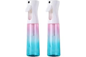 Meijunter 2Pcs 300ml Botella Pulverizadora Recargable Atomizador Plástico Continuo Agua Ultrafina y Aceite Pulverizador para Peluquería Cuidado de la Piel Plantas Mascotas Cocina