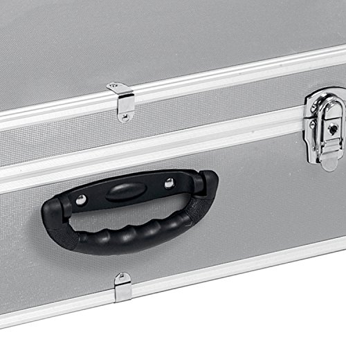 DJ CD-Koffer Alukoffer für 80 CDs mit Schlüssel DJ Case Box Innenraum – Neopren - 4