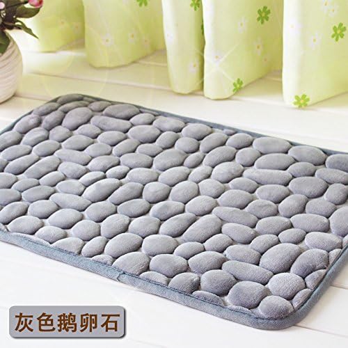 Door Mat Entrance mats living room kitchen door bathroom Thick mat toilet water absorption non-slip feet ,500MM×800MM, gray stone