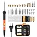 Produktbild 44PCS Brandmalerei Lötkolben Set, ZOTO 60W Einstellbare Temperatur Brandmalkolben Mit 35 Tipps und Schablonen, Holzbrenner Stift für Gravieren Einbrennen, Leder Holzgravur, Schweißen