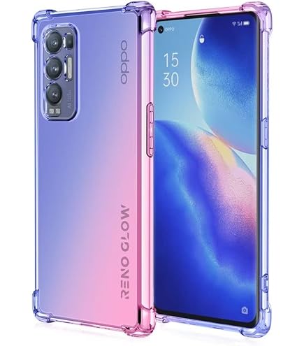 XINYEXIN Cover Glitter Per Xiaomi Redmi 10 5G – Custodia TPU Trasparente Con Glitter Viola E Airbag Antishock - 4