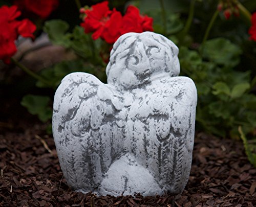 Steinfigur Engel sitzend , massiver Steinguss, frost- und wetterfest bis -30°C - 5
