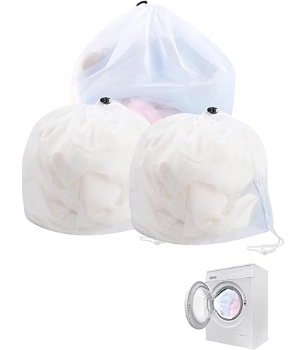 Wasnet groot met ritssluiting, wasnet voor de wasmachine, 2 stuks, 90 x
