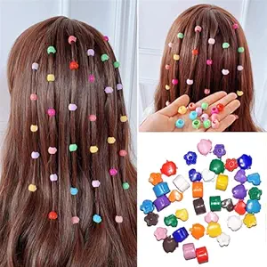 Myynti Mini Hair Claw Clips For Women Girls Candy Color Plastic Hairpins Hair Braids Maker Beads Bands Hair Elastics Multicolor Small Ponytail Holders Hair Accessories for Baby Girls Infants (Pack of 50 Hair Clips)