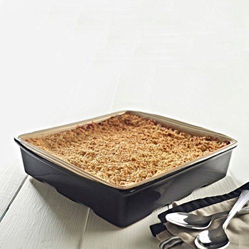 spécification Rayware Mason Cash Plat carré Parfaitement Ovenware Plat à Tarte en Céramique-Noir 29 cm four à la Table plat à rôtir