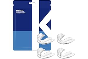 KOHEEL Moulable Gouttière Dentaire protège dents, Stoppe Le Bruxisme, Facile à façonner, empêcher le grincement des dents, bon pour le sommeil (4 grandes)