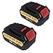 Price comparison product image Battery for Dewalt 18V DCB185, FLAGPOWER 5.0Ah 18V Li-ion Tools Battery for DeWalt DCB181 DCB182 DCB183-XJ DCB204-2 DCB205-2 Battery Power Tools Max Premium XR Battery Pack (5000mAh 2 Packs)