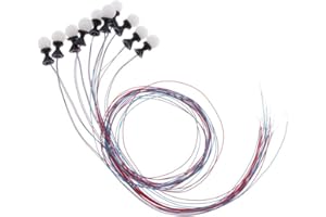 sharprepublic 10x Miniatura Poste de Lámpara de Casa de Muñeca de Faro LED de Luz con Cables y Bombilla