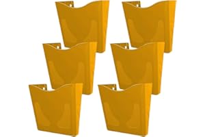 Deflecto 6-Pack Yellow A4 Wall Mounted Document Holders – Portrait Sign, Leaflet & Menu Display Stands