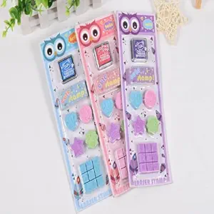 xcluma Creative Children Kids Cartoon Pattern Stamp Toy Eraser Stamp Return Gift