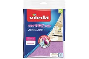 Vileda Actifaser Chiffons Multi-Usager pour un nettoyage sans traces, lot de 1 (1 x 2 pièces)
